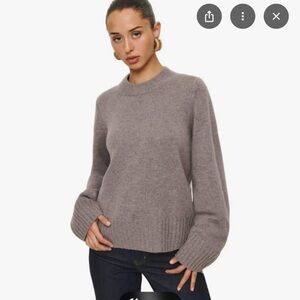Reformation Wool Crew Sweater - Gray